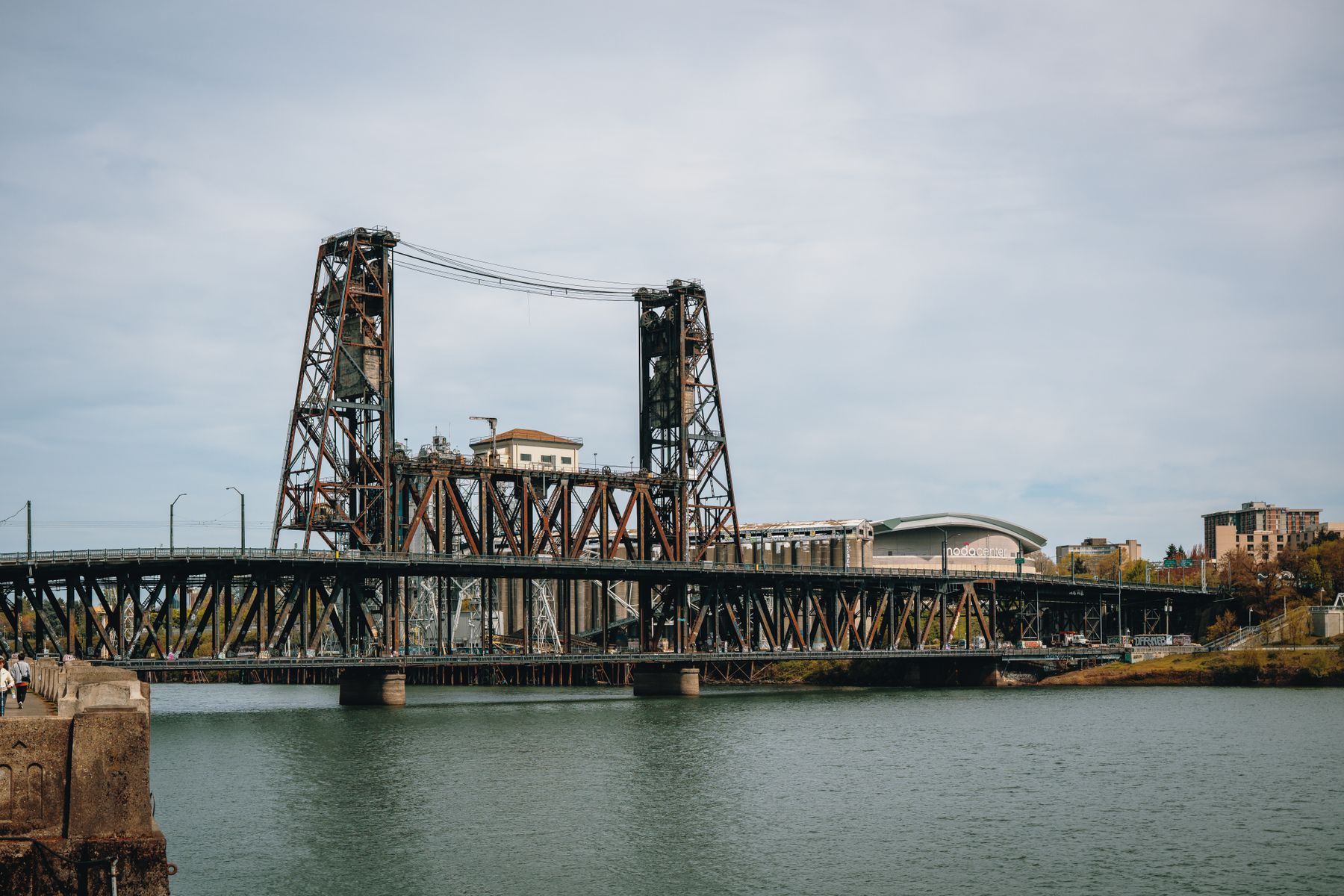 Steel Bridge over the Willamette River in Portland