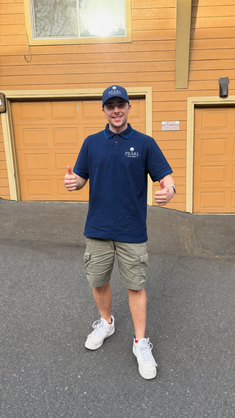 Pearl Movers uniformed team member ready for moving work